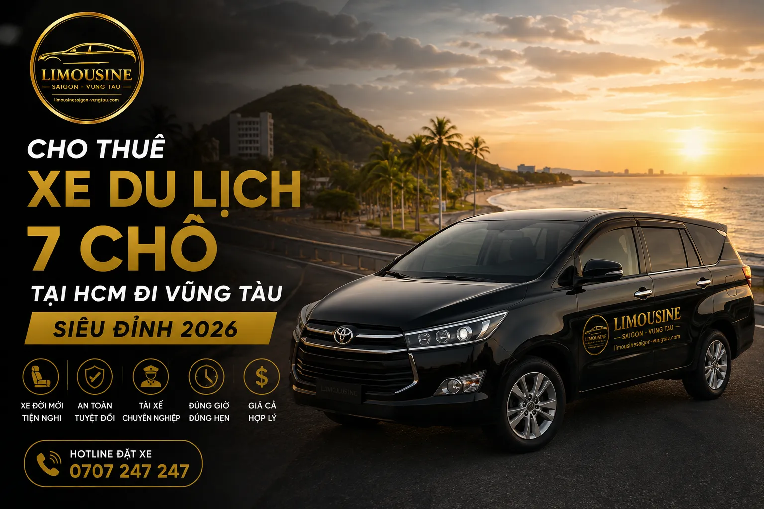 cho thuê xe du lịch 7 chỗ Tại HCM đi Vũng Tàu