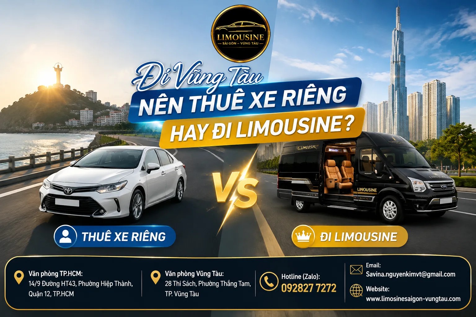 Đi Vũng Tàu nên thuê xe riêng hay đi Limousine?