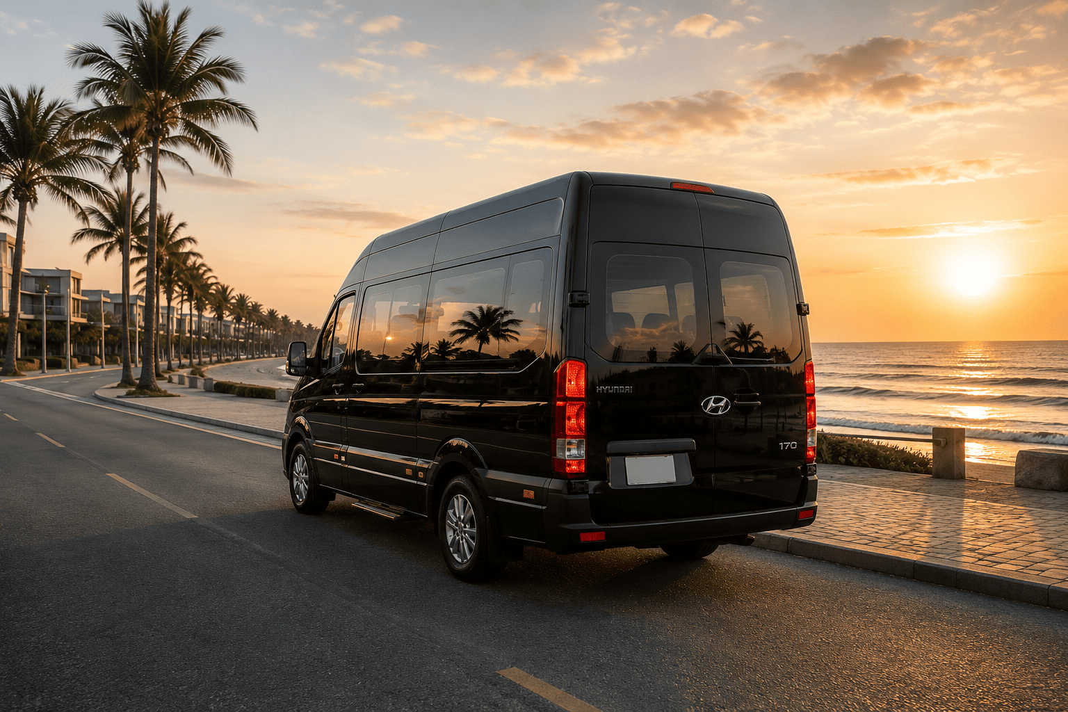 dòng xe limousine 12 chỗ VIP phục vụ tuyến Sài Gòn - Hồ Tràm