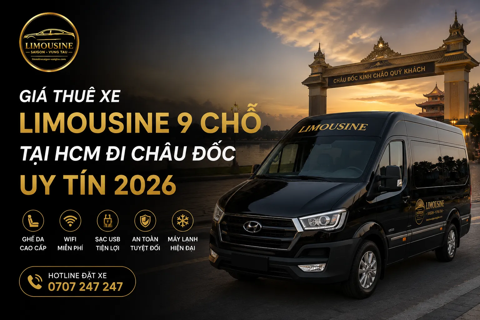 Lý do xe limousine 9 chỗ thống trị tuyến TPHCM đi Châu Đốc