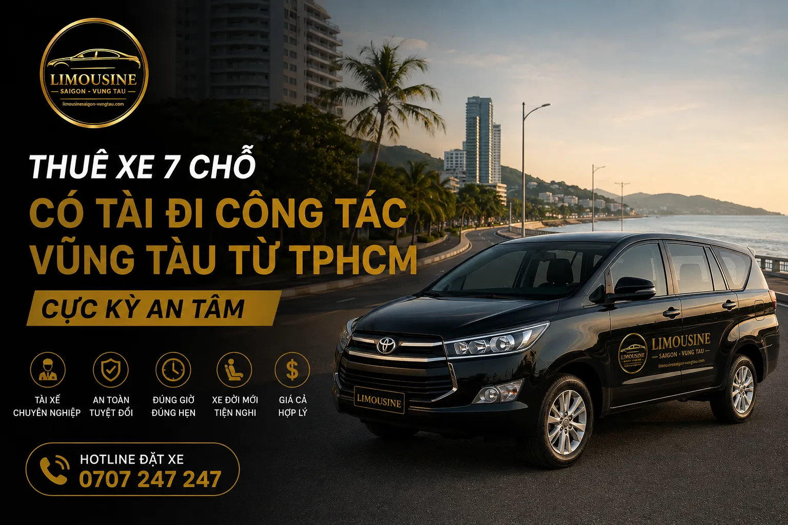 thuê xe 7 chỗ có tài đi công tác Vũng Tàu từ TPHCM