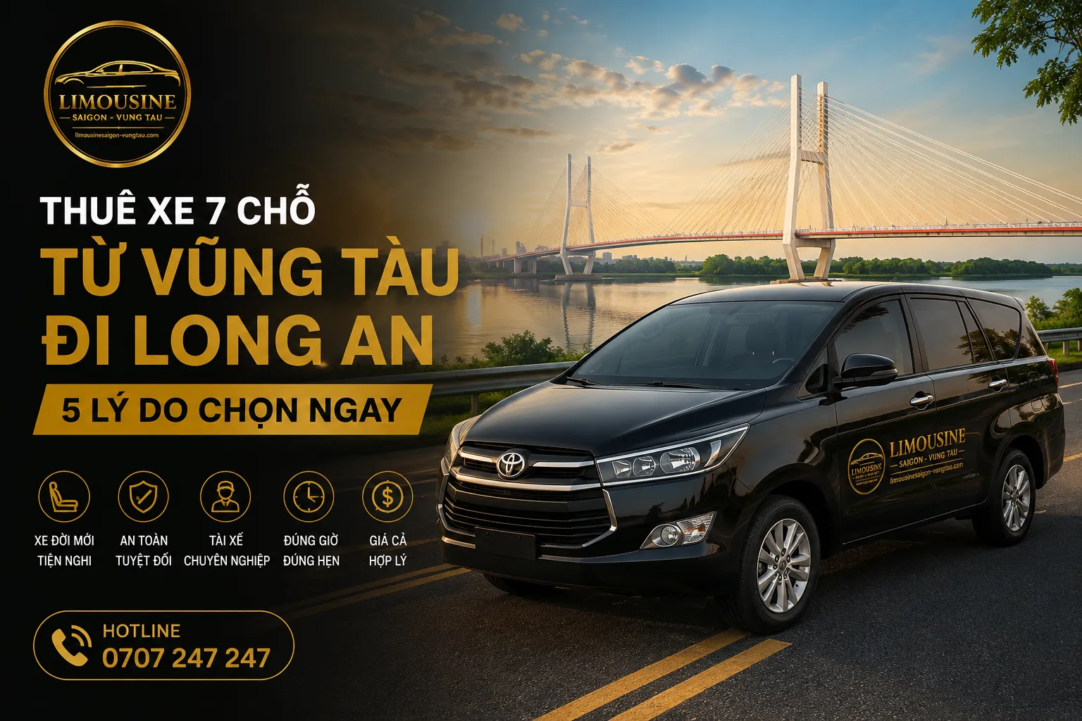 Lộ trình di chuyển khi thuê xe 7 chỗ từ Vũng Tàu đi Long An tối ưu nhất