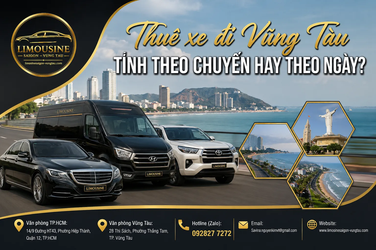 Thuê xe đi Vũng Tàu tính theo chuyến hay theo ngày?