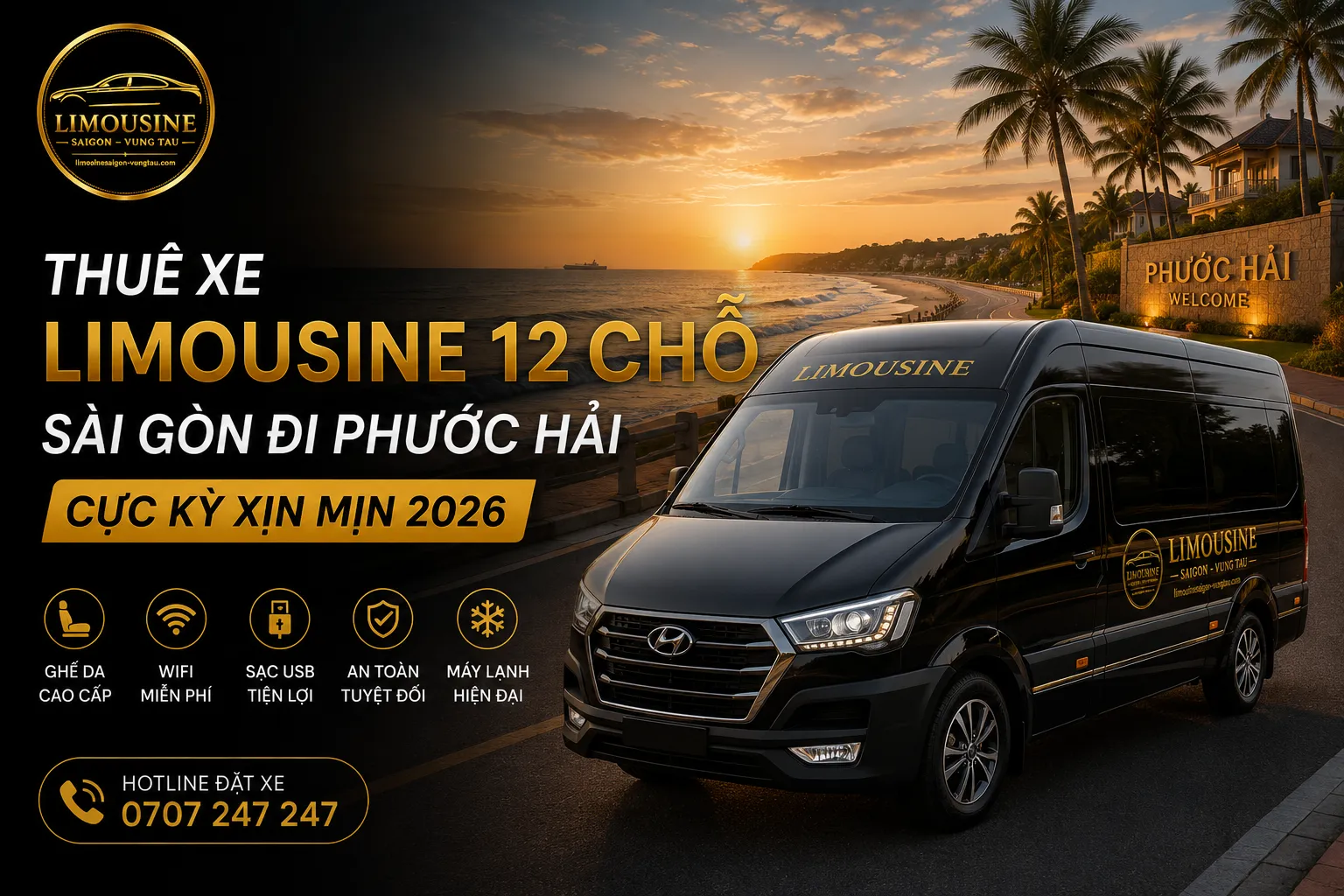 Lý do nên chọn dịch vụ thuê xe limousine 12 chỗ Sài Gòn đi Phước Hải