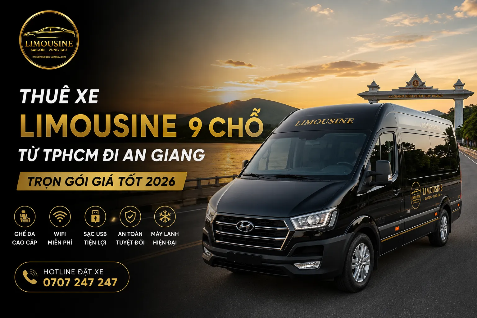Vì sao nên chọn xe limousine 9 chỗ cho hành trình An Giang?