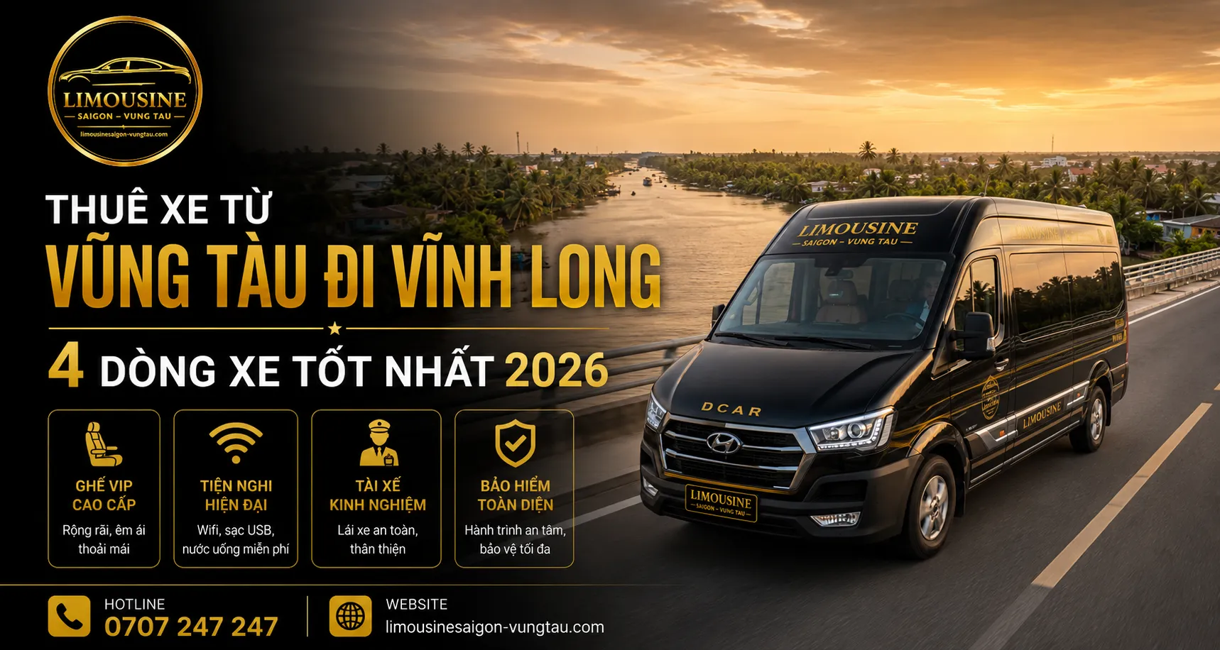 Thuê xe từ Vũng Tàu đi Vĩnh Long