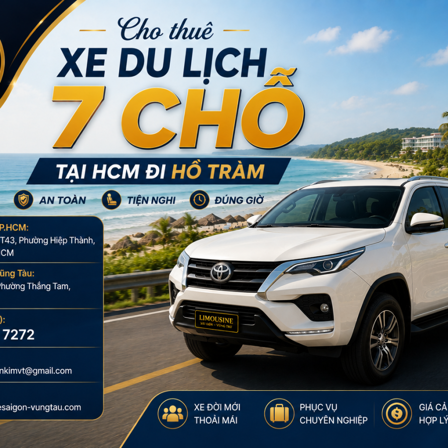 Cho Thuê Xe Du Lịch 16 Chỗ HCM Đi KDL Bình Châu