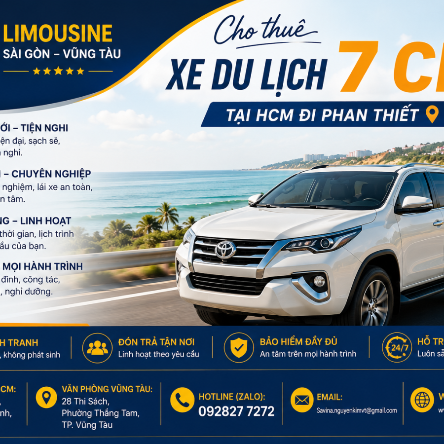 Cho thuê xe du lịch 7 chỗ Tại HCM đi Phan thiết: 5 sai lầm tai hại