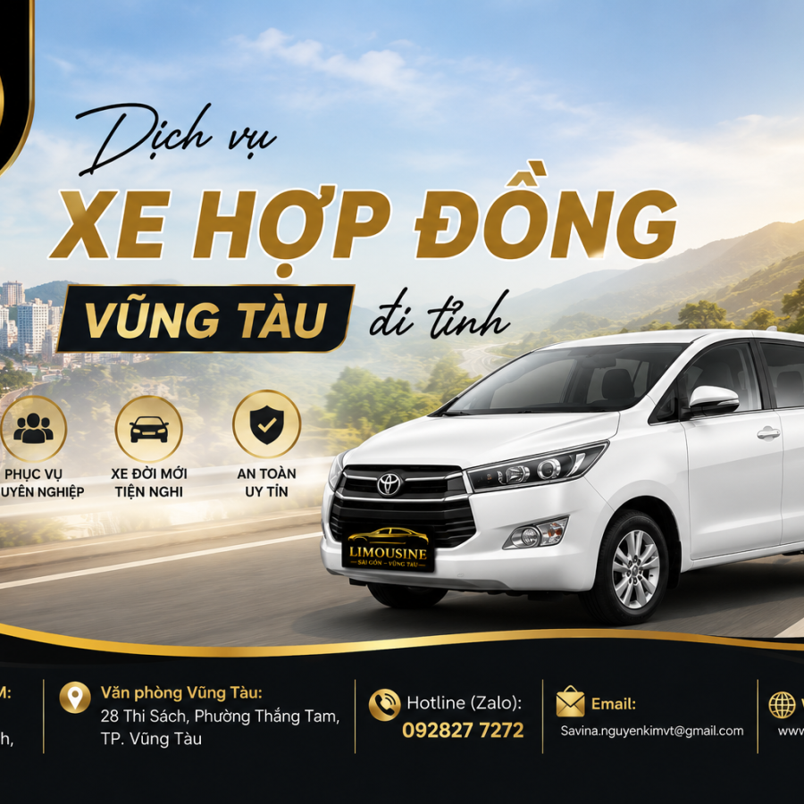Dịch vụ xe hợp đồng Vũng Tàu đi tỉnh giá tốt số 1 năm 2026