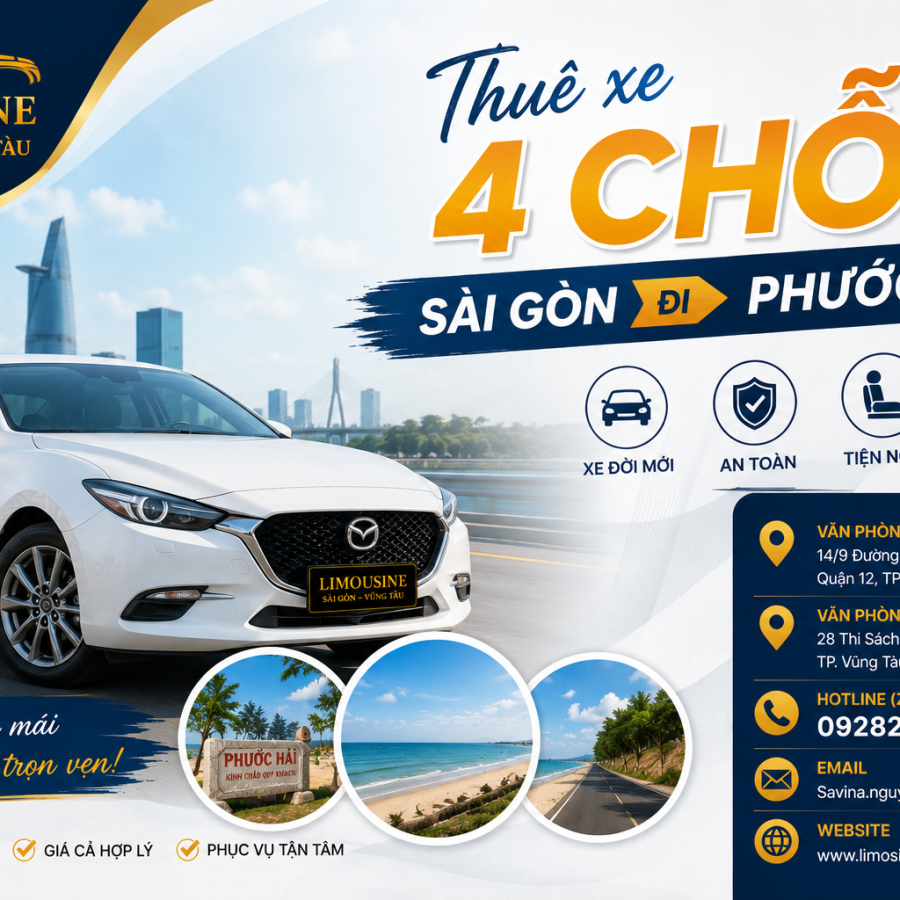 Thuê xe 4 chỗ Sài Gòn đi Phước Hải: Top 5 Bí Quyết Giá Sốc!
