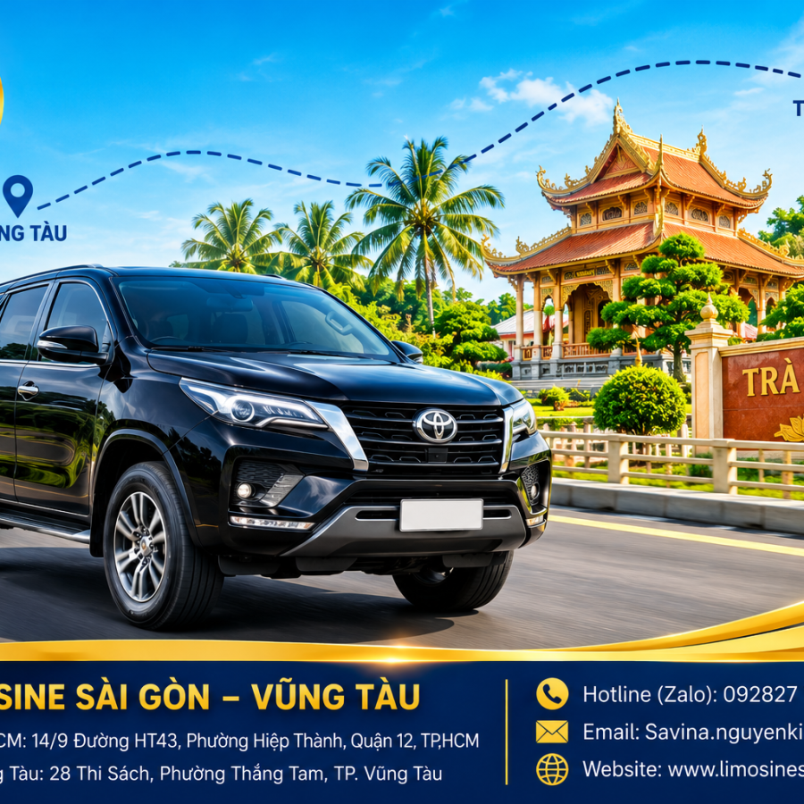 Thuê xe 7 chỗ từ Vũng Tàu đi Trà Vinh giá tốt, êm ái hàng đầu 2026