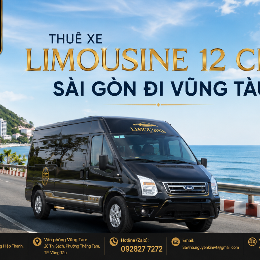 Thuê xe limousine 12 chỗ Sài Gòn đi Vũng Tàu giá tốt, êm ái số 1 2026