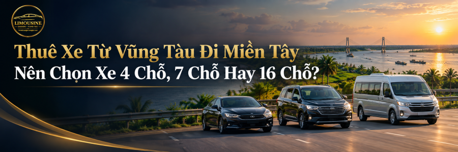 Thuê Xe Từ Vũng Tàu Đi Miền Tây Nên Chọn Xe 4 Chỗ, 7 Chỗ Hay 16 Chỗ?